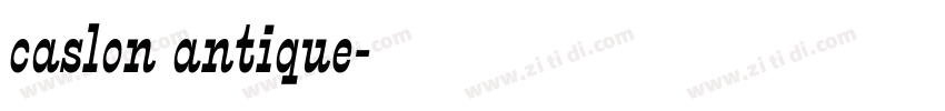 caslon antique字体转换